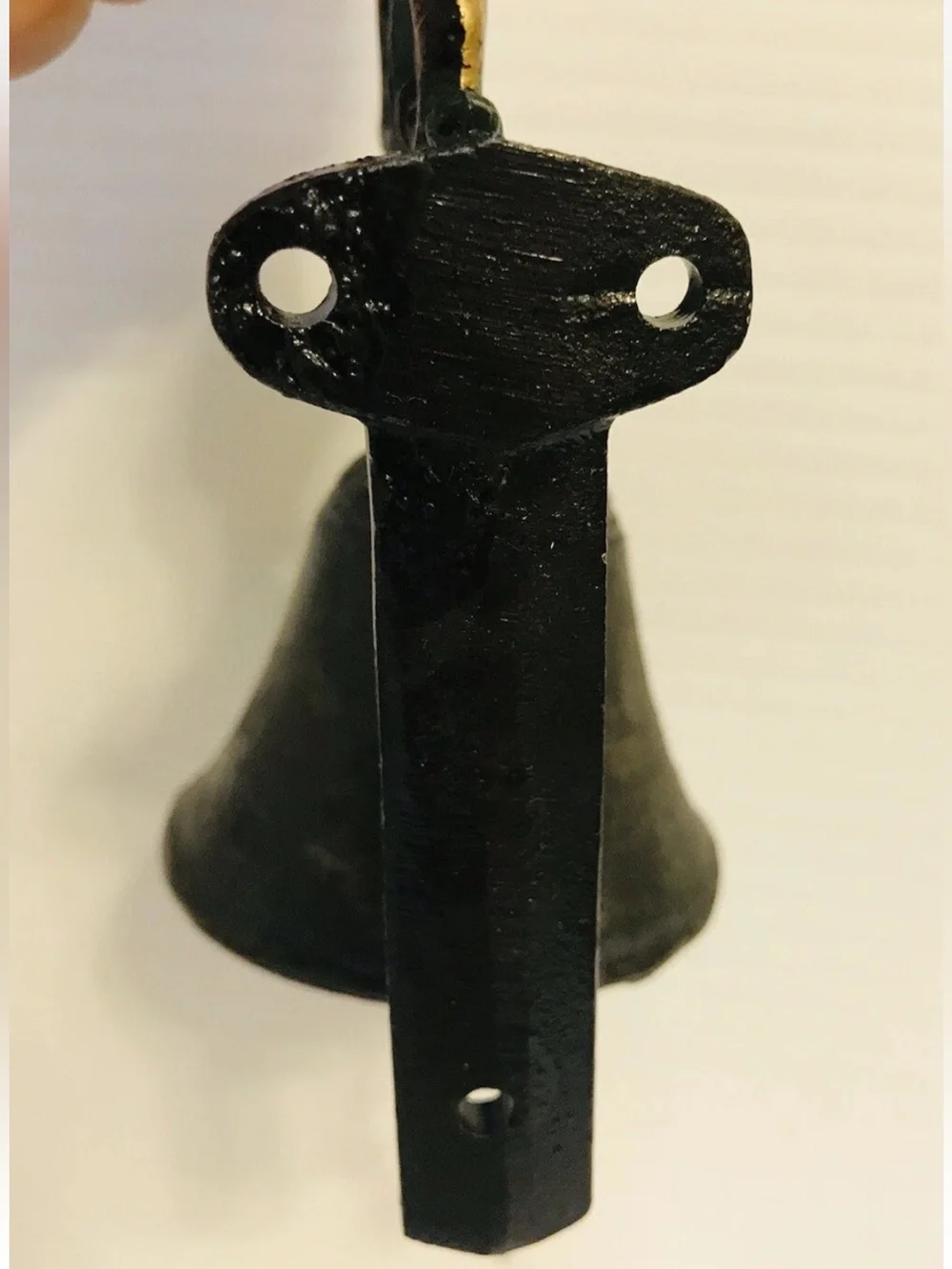 Cast Iron Horse Wall Bell in Gold and Dark Green
